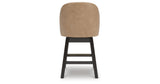Neymorton Dark Grayish Brown Counter Height Barstool, Set of 2 by Ashley at Eve Furniture