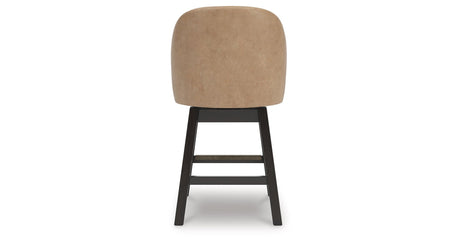 Neymorton Dark Grayish Brown Counter Height Barstool, Set of 2 by Ashley at Eve Furniture