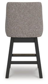 Neymorton Dark Grayish Brown Counter Height Barstool, Set of 2 by ASHLEY FURNITURE at Eve Furniture