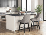 Neymorton Dark Grayish Brown Counter Height Barstool, Set of 2 by ASHLEY FURNITURE at Eve Furniture
