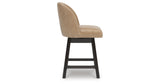 Neymorton Dark Grayish Brown Counter Height Barstool, Set of 2 by ASHLEY FURNITURE at Eve Furniture