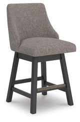 Neymorton Dark Grayish Brown Counter Height Barstool, Set of 2 by ASHLEY FURNITURE at Eve Furniture