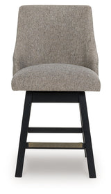Neymorton Dark Grayish Brown Counter Height Barstool, Set of 2 by ASHLEY FURNITURE at Eve Furniture