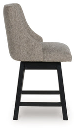 Neymorton Dark Grayish Brown Counter Height Barstool, Set of 2 by ASHLEY FURNITURE at Eve Furniture