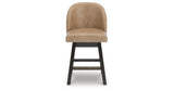 Neymorton Dark Grayish Brown Counter Height Barstool, Set of 2 by ASHLEY FURNITURE at Eve Furniture