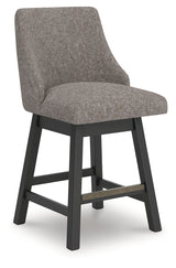 Neymorton Dark Grayish Brown Counter Height Barstool, Set of 2 by ASHLEY FURNITURE at Eve Furniture