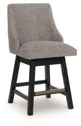 Neymorton Dark Grayish Brown Counter Height Barstool, Set of 2 by ASHLEY FURNITURE at Eve Furniture