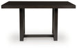 Neymorton Dark Grayish Brown Counter Height Dining Table by Ashley at Eve Furniture