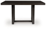 Neymorton Dark Grayish Brown Counter Height Dining Table by Ashley at Eve Furniture