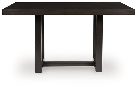 Neymorton Dark Grayish Brown Counter Height Dining Table by Ashley at Eve Furniture