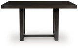 Neymorton Dark Grayish Brown Counter Height Dining Table by Ashley at Eve Furniture