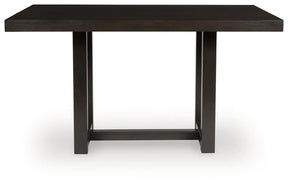 Neymorton Dark Grayish Brown Counter Height Dining Table by Ashley at Eve Furniture
