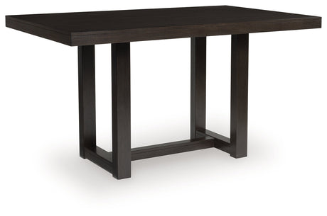Neymorton Dark Grayish Brown Counter Height Dining Table by Ashley at Eve Furniture