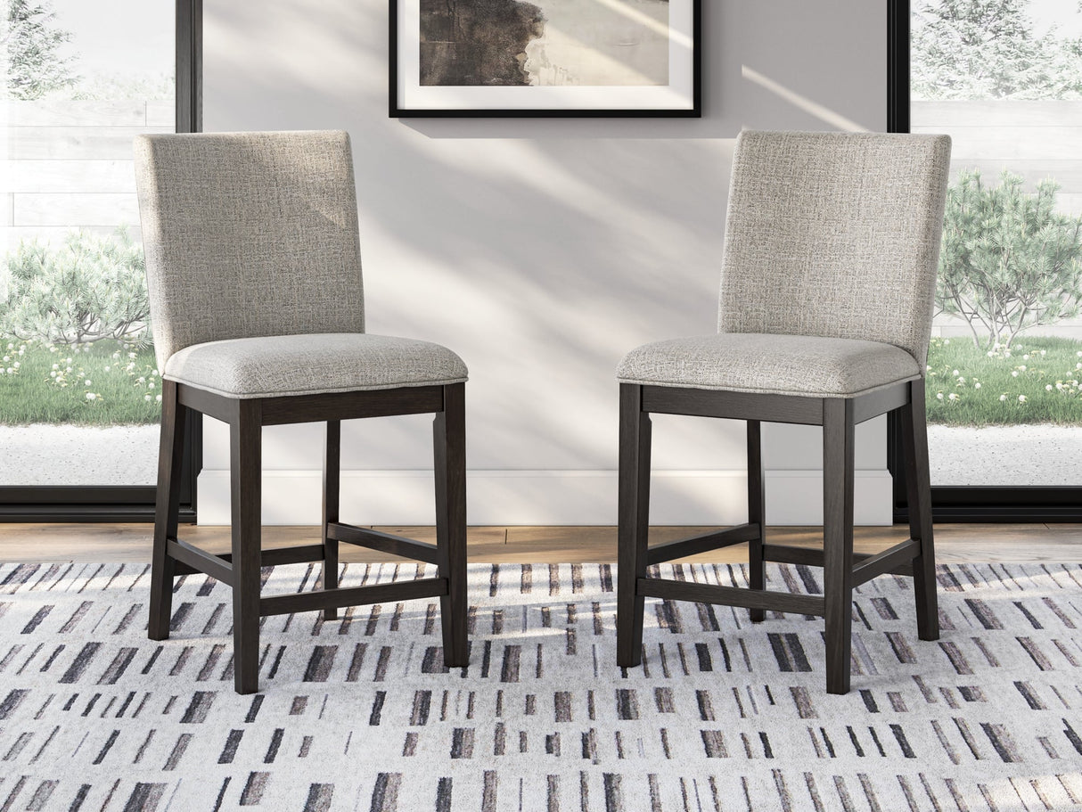 Neymorton Dark Grayish Brown Counter Height Set by Ashley at Eve Furniture