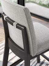 Neymorton Dark Grayish Brown Counter Height Set by Ashley at Eve Furniture