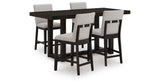Neymorton Dark Grayish Brown Counter Height Set by Ashley at Eve Furniture
