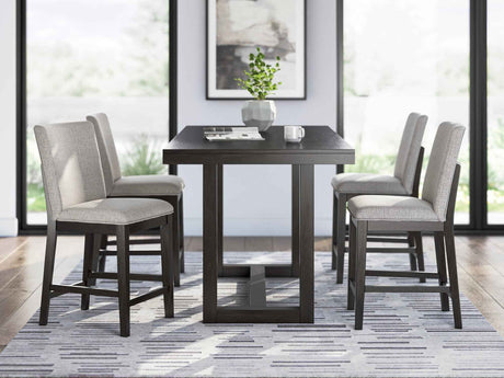 Neymorton Dark Grayish Brown Counter Height Set by Ashley at Eve Furniture