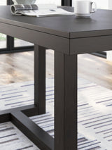 Neymorton Dark Grayish Brown Counter Height Set by Ashley at Eve Furniture