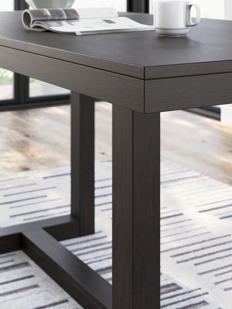 Neymorton Dark Grayish Brown Counter Height Set by Ashley at Eve Furniture