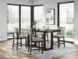 Neymorton Dark Grayish Brown Counter Height Set by Ashley at Eve Furniture