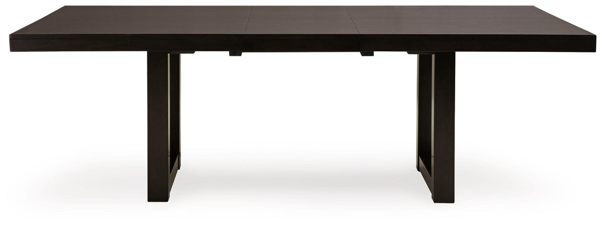 Neymorton Dark Grayish Brown Dining Extension Table by Ashley at Eve Furniture