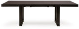 Neymorton Dark Grayish Brown Dining Extension Table by Ashley at Eve Furniture