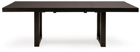 Neymorton Dark Grayish Brown Dining Extension Table by Ashley at Eve Furniture