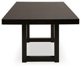 Neymorton Dark Grayish Brown Dining Extension Table by Ashley at Eve Furniture