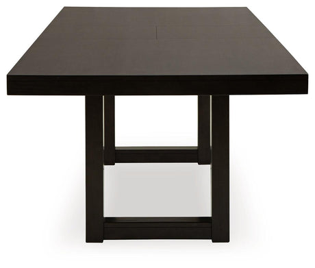 Neymorton Dark Grayish Brown Dining Extension Table by Ashley at Eve Furniture
