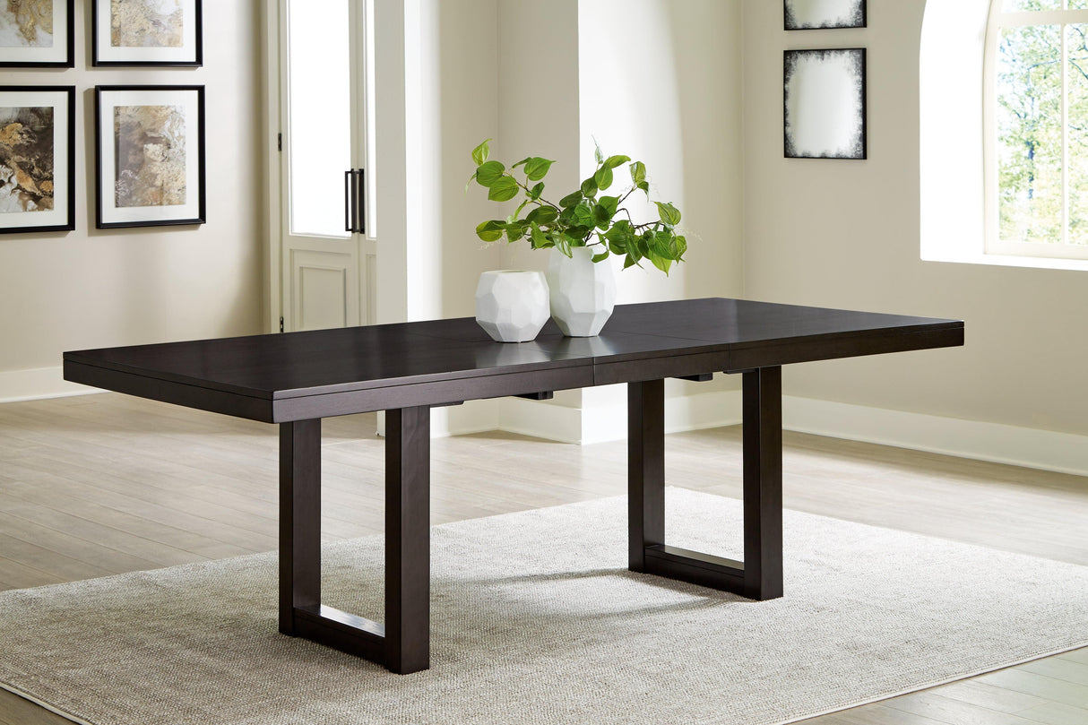 Neymorton Dark Grayish Brown Dining Table and 10 Chairs by Ashley at Eve Furniture