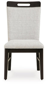 Neymorton Dark Grayish Brown Dining Table and 8 Chairs by Ashley at Eve Furniture