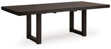 Neymorton Dark Grayish Brown Dining Table and 8 Chairs by Ashley at Eve Furniture