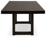 Neymorton Dark Grayish Brown Dining Table and 8 Chairs by Ashley at Eve Furniture