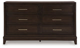 Neymorton Dark Grayish Brown Dresser by Ashley at Eve Furniture