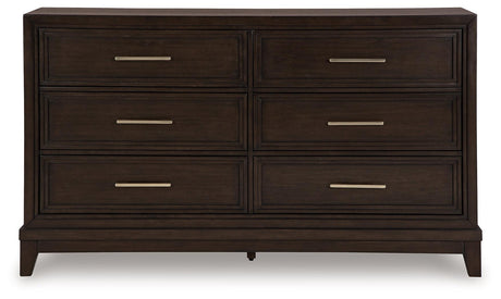 Neymorton Dark Grayish Brown Dresser by Ashley at Eve Furniture