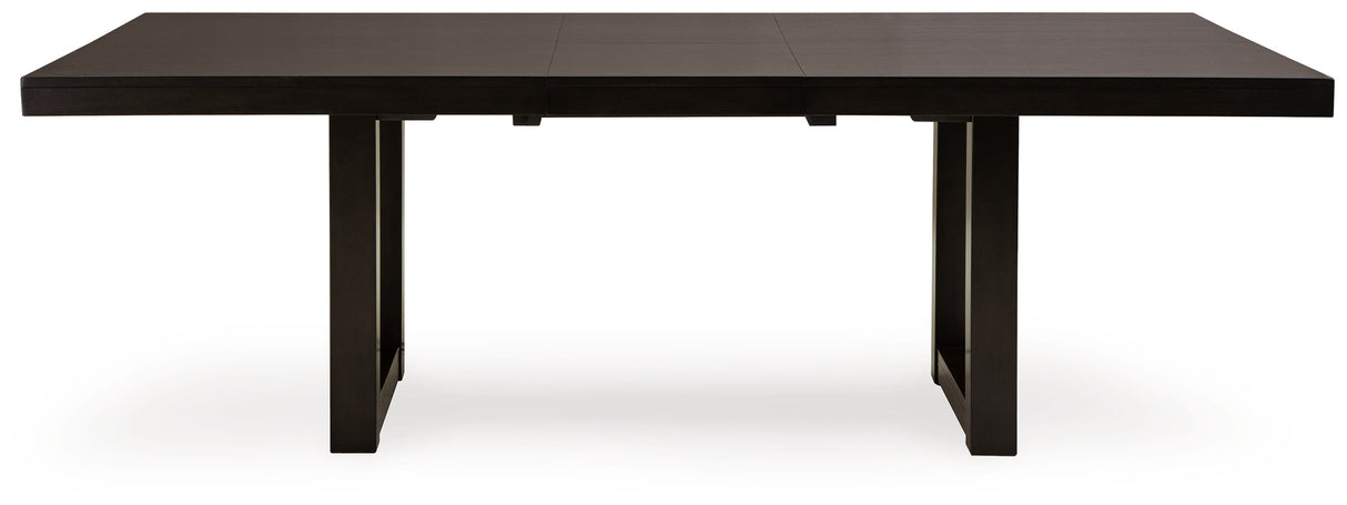 Neymorton Dark Grayish Brown Extendable Dining Room Set by Ashley at Eve Furniture