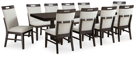 Neymorton Dark Grayish Brown Extendable Dining Room Set by Ashley at Eve Furniture