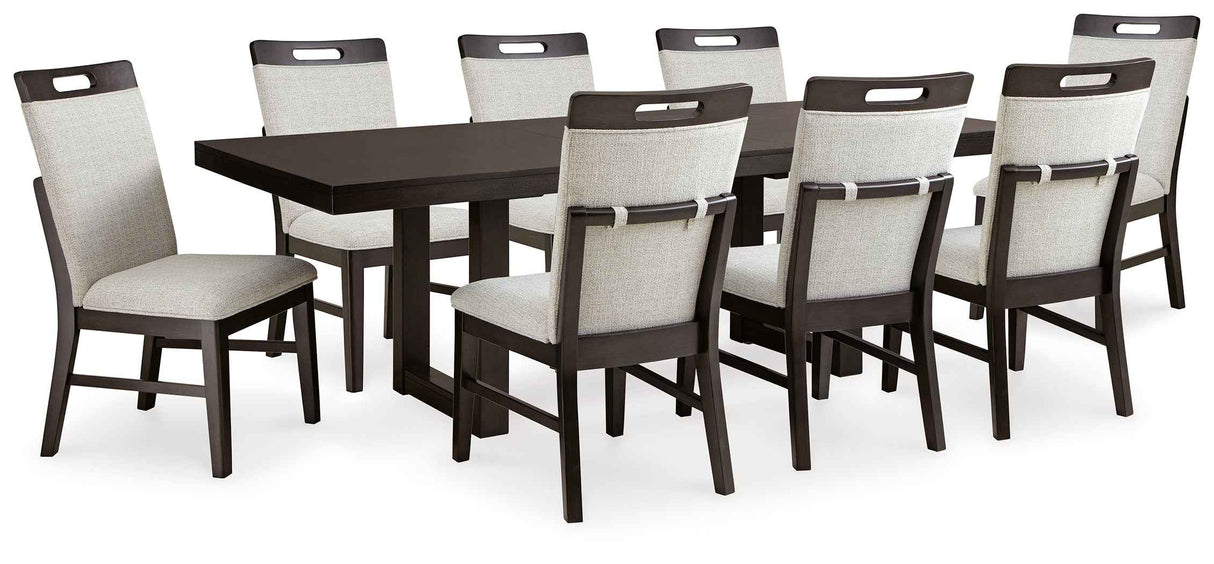 Neymorton Dark Grayish Brown Extendable Dining Room Set by Ashley at Eve Furniture