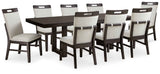 Neymorton Dark Grayish Brown Extendable Dining Room Set by Ashley at Eve Furniture