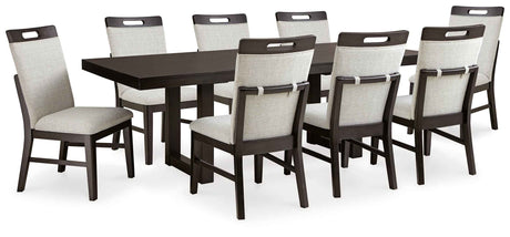 Neymorton Dark Grayish Brown Extendable Dining Room Set by Ashley at Eve Furniture