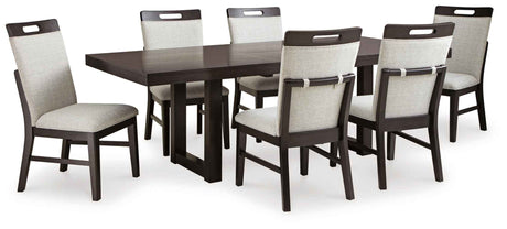 Neymorton Dark Grayish Brown Extendable Dining Room Set by Ashley at Eve Furniture