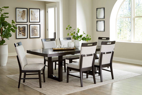 Neymorton Dark Grayish Brown Extendable Dining Room Set by Ashley at Eve Furniture