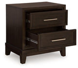 Neymorton Dark Grayish Brown Nightstand by Ashley at Eve Furniture