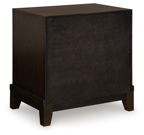 Neymorton Dark Grayish Brown Nightstand by Ashley at Eve Furniture