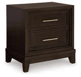 Neymorton Dark Grayish Brown Nightstand by Ashley at Eve Furniture