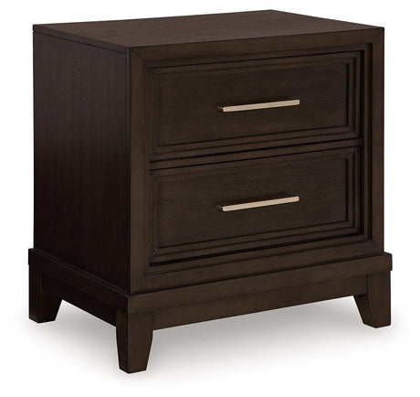 Neymorton Dark Grayish Brown Nightstand by Ashley at Eve Furniture