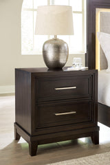 Neymorton Dark Grayish Brown Nightstand by Ashley at Eve Furniture