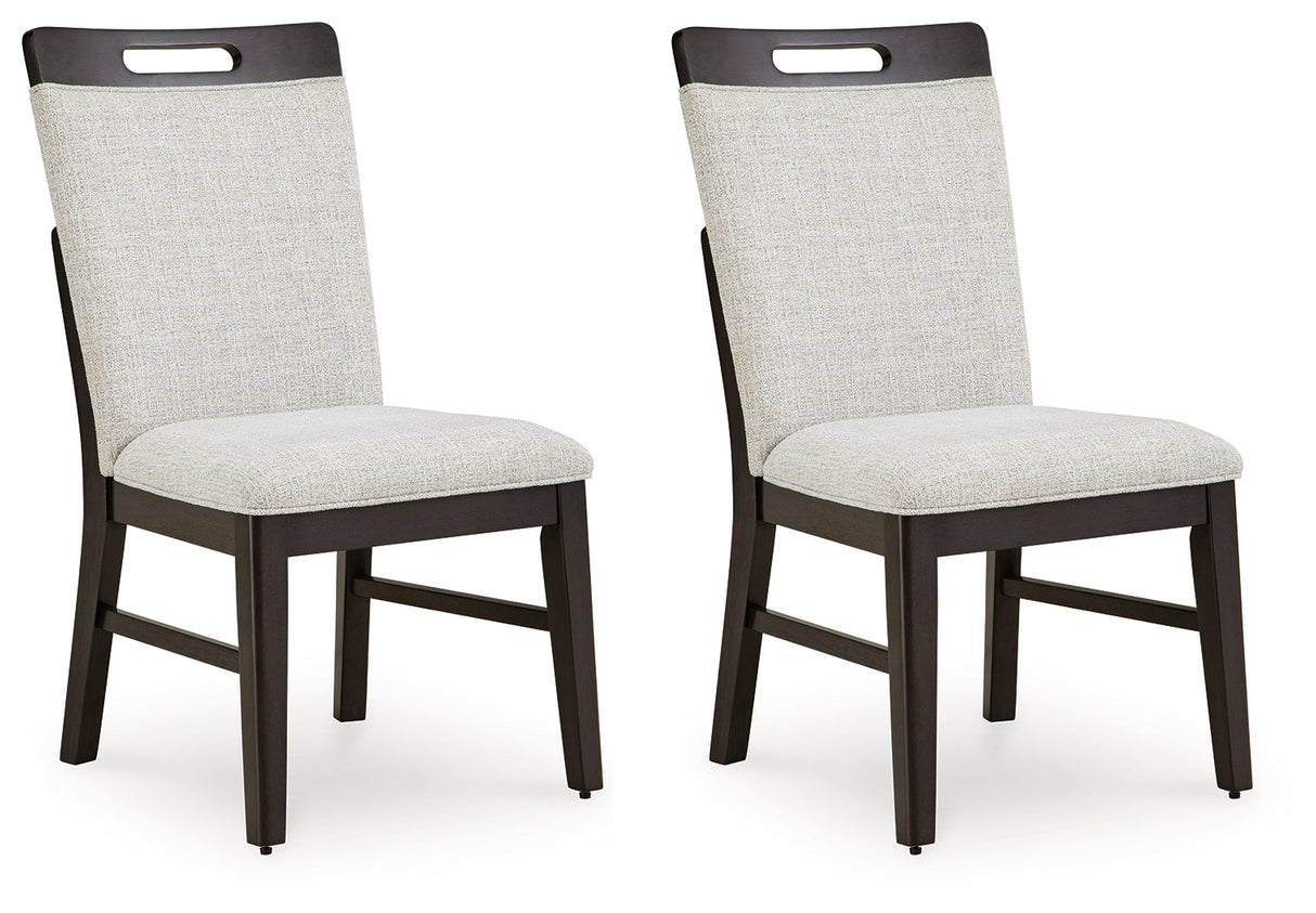 Neymorton Light Gray/Brown Dining Chair, Set of 2