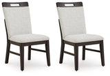 Neymorton Light Gray/Brown Dining Chair, Set of 2 by Ashley at Eve Furniture