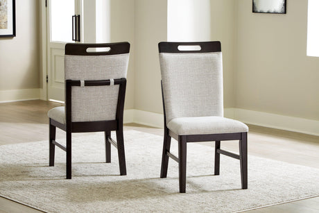 Neymorton Light Gray/Brown Dining Chair, Set of 2 by Ashley at Eve Furniture
